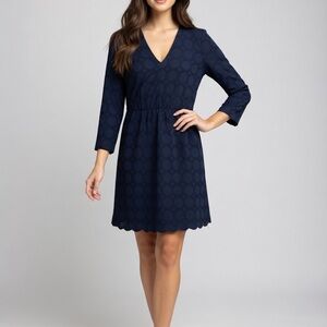 J.Crew V-Line Scallop Hem Preppy Cocktail Dress Classic Timeless Polished Style